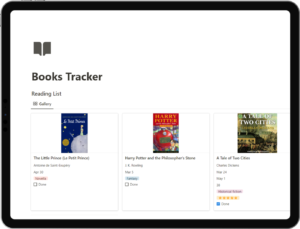 Notion Books Tracker Template