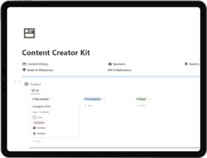 Notion Content Creator Template