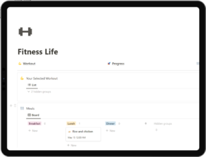 Notion Fitness Life Template