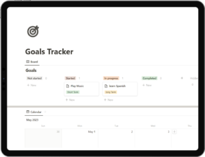 Notion Goals Tracker Template
