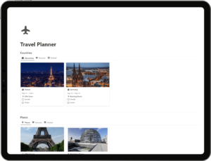 Notion Travel Planner Template