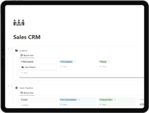 Notion Sales CRM Template