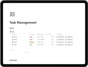 Notion Task Management Template